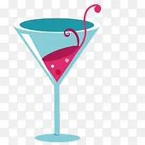 蓝色的卡通高脚杯-空若网 蓝色的卡通高脚杯-空若网