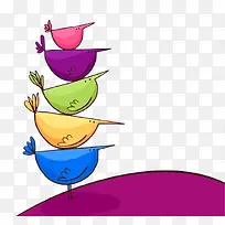 手绘卡通鸟-空若网 手绘卡通鸟-空若网