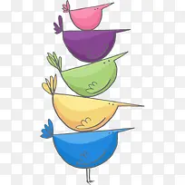 手绘卡通鸟-空若网 手绘卡通鸟-空若网