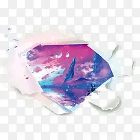 矢量水彩撕开的纸-空若网 矢量水彩撕开的纸-空若网