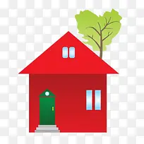 简约风格扁平化房子图案-空若网 简约风格扁平化房子图案-空若网