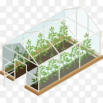 一个矢量大棚蔬菜-空若网 一个矢量大棚蔬菜-空若网