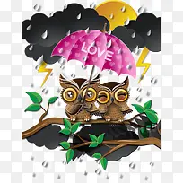 矢量猫头鹰-空若网 矢量猫头鹰-空若网