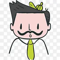 手绘卡通胡子人物头像素材-空若网 手绘卡通胡子人物头像素材-空若网