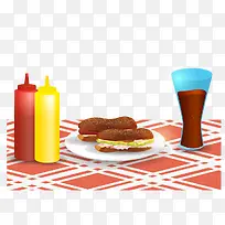 矢量早餐食物汉堡-空若网 矢量早餐食物汉堡-空若网