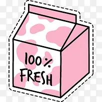 卡通手绘牛奶-空若网 卡通手绘牛奶-空若网