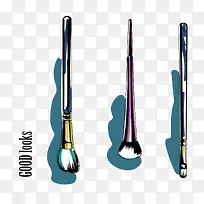 化妆刷矢量图-空若网 化妆刷矢量图-空若网