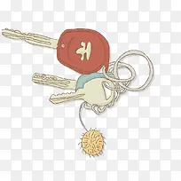 卡通手绘钥匙-空若网 卡通手绘钥匙-空若网
