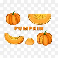 手绘卡通蔬菜南瓜图集-空若网 手绘卡通蔬菜南瓜图集-空若网