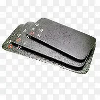 黑色花朵长方形简约家用陶瓷盘子-空若网 黑色花朵长方形简约家用陶瓷盘子-空若网