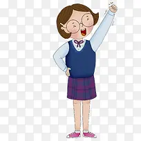 握拳的女孩-空若网 握拳的女孩-空若网