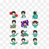 绿色衣服男孩表情包-空若网 绿色衣服男孩表情包-空若网