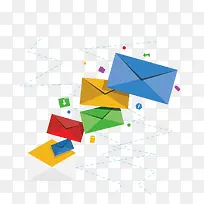 矢量彩色信封-空若网 矢量彩色信封-空若网