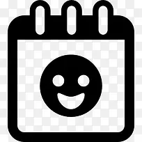 快乐的一天的日历页图标-空若网 快乐的一天的日历页图标-空若网