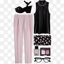 黑色娃娃领上衣-空若网 黑色娃娃领上衣-空若网