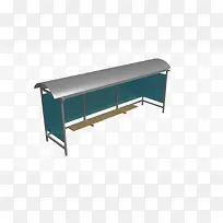 蓝色玻璃公交站台-空若网 蓝色玻璃公交站台-空若网