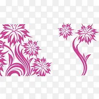 时尚紫红优雅花纹图案-空若网 时尚紫红优雅花纹图案-空若网