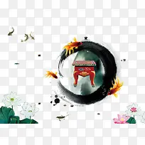 水墨中国风背景素材-空若网 水墨中国风背景素材-空若网