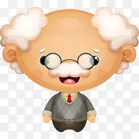 科学家老人矢量素材,-空若网 科学家老人矢量素材,-空若网