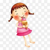 手绘卡通可爱小女孩免扣素材-空若网 手绘卡通可爱小女孩免扣素材-空若网