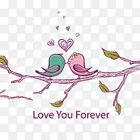 爱情鸟插画-空若网 爱情鸟插画-空若网