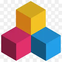 彩色正方体数据图表设计-空若网 彩色正方体数据图表设计-空若网