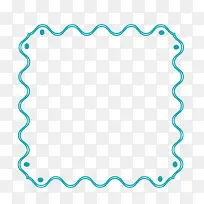 蓝色简约波浪边框-空若网 蓝色简约波浪边框-空若网