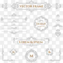 矢量边框花纹灰色-空若网 矢量边框花纹灰色-空若网