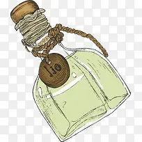 手绘玻璃酒瓶佩饰吊坠-空若网 手绘玻璃酒瓶佩饰吊坠-空若网