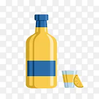 扁平化矢量卡通酒瓶-空若网 扁平化矢量卡通酒瓶-空若网