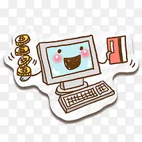 插画电脑-空若网 插画电脑-空若网