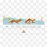 手工折纸狐狸日历-空若网 手工折纸狐狸日历-空若网