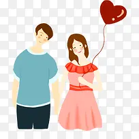 520卡通情侣插画装饰-空若网 520卡通情侣插画装饰-空若网