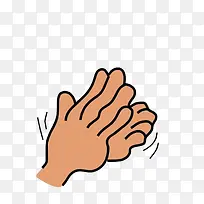 卡通鼓掌手指相触碰的手素材-空若网 卡通鼓掌手指相触碰的手素材-空若网