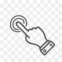 卡通手指触碰按钮素材-空若网 卡通手指触碰按钮素材-空若网