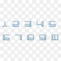 创意冰雪效果数字PNG-空若网 创意冰雪效果数字PNG-空若网