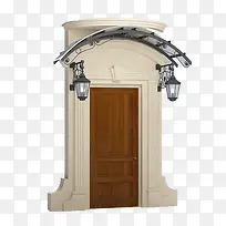 白色玻璃欧式拱形木门-空若网 白色玻璃欧式拱形木门-空若网