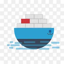 彩色货物扁平化货轮-空若网 彩色货物扁平化货轮-空若网