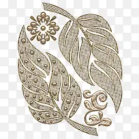 矢量金属质感树叶-空若网 矢量金属质感树叶-空若网