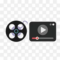 矢量影带视频播放素材-空若网 矢量影带视频播放素材-空若网