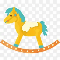 矢量手绘儿童木马-空若网 矢量手绘儿童木马-空若网