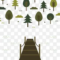 树木树枝树干绿色矢量树木-空若网 树木树枝树干绿色矢量树木-空若网