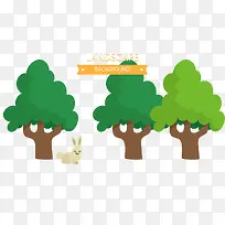 树木树枝树干绿色矢量树木-空若网 树木树枝树干绿色矢量树木-空若网
