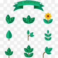 树木树枝树干绿色矢量树木-空若网 树木树枝树干绿色矢量树木-空若网