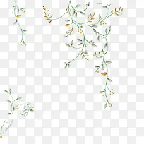 手绘小清新树枝绿叶-空若网 手绘小清新树枝绿叶-空若网