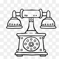 卡通手绘复古电话-空若网 卡通手绘复古电话-空若网