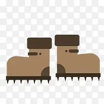 卡通扁平化登山鞋设计矢量图-空若网 卡通扁平化登山鞋设计矢量图-空若网