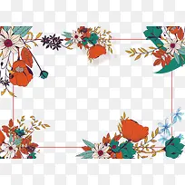 手绘小清新花叶边框-空若网 手绘小清新花叶边框-空若网