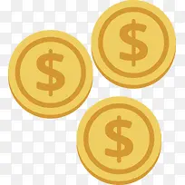 扁平化金币PNG下载-空若网 扁平化金币PNG下载-空若网