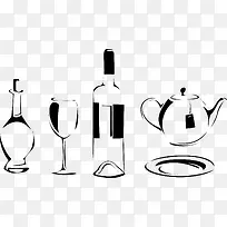 手绘酒杯-空若网 手绘酒杯-空若网